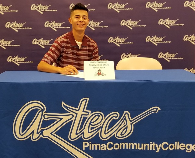Sophomore pitcher Jose Contreras (Tucson HS) committed to New Mexico State University. He went 5-4 with a 3.68 ERA this season with 47 strikeouts. Photo by Raymond Suarez