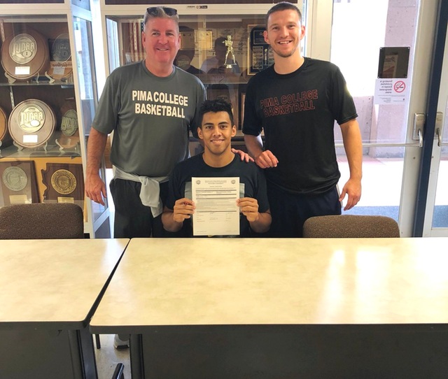 Point guard Herbie Arana (Rio Rico HS) signed his letter of intent to play for the Aztecs starting in the fall. He was on the Arizona Christian University Prospect Development team last season. Photo courtesy of H Hendrickson