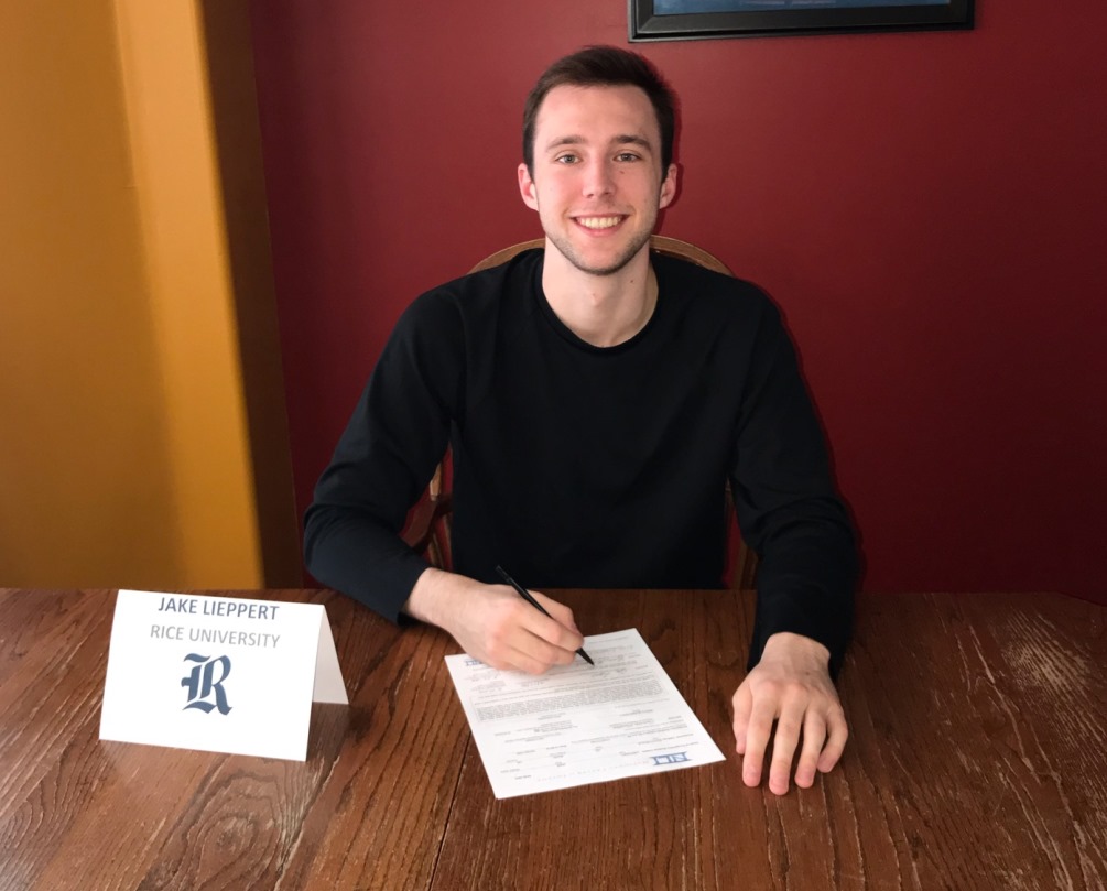 Freshman guard Jake Lieppert (Saguaro HS) signed his national letter of intent to Rice University on Friday. He was named third team NJCAA All-American this season and led the ACCAC conference with 23.7 points per game. Photo courtesy of Jake Lieppert