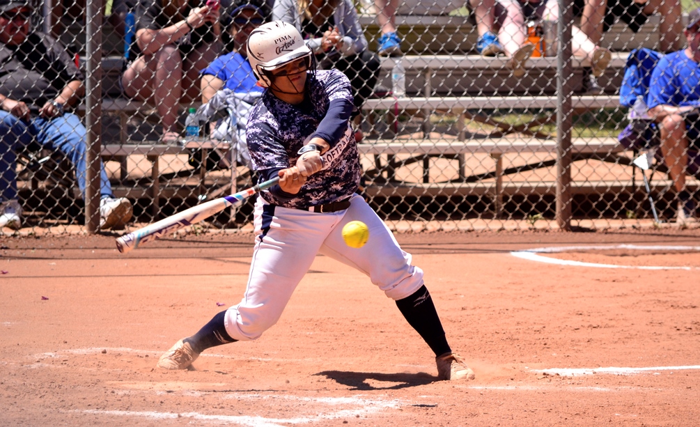 Sophomore Margarita Corona was named second team NFCA All-West Region. She led the Aztecs with a .462 batting average with 14 home runs and 90 RBIs. Photo by Ben Carbajal