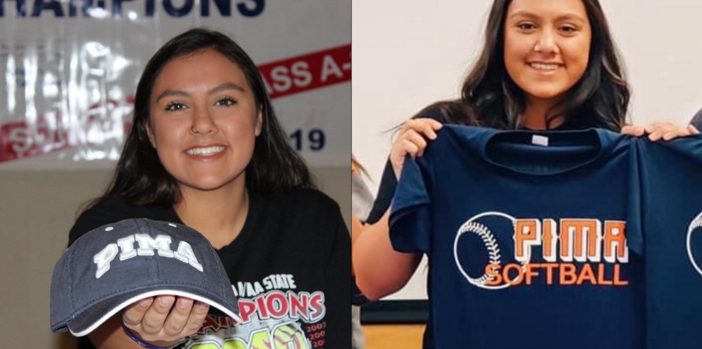 The Aztecs softball team signed Loving High School pitcher, catcher and infielder Andrica Gomez. She was part of the 2019 Class A-2A State Championship Team. Photos courtesy of Adriann and Edan Gomez