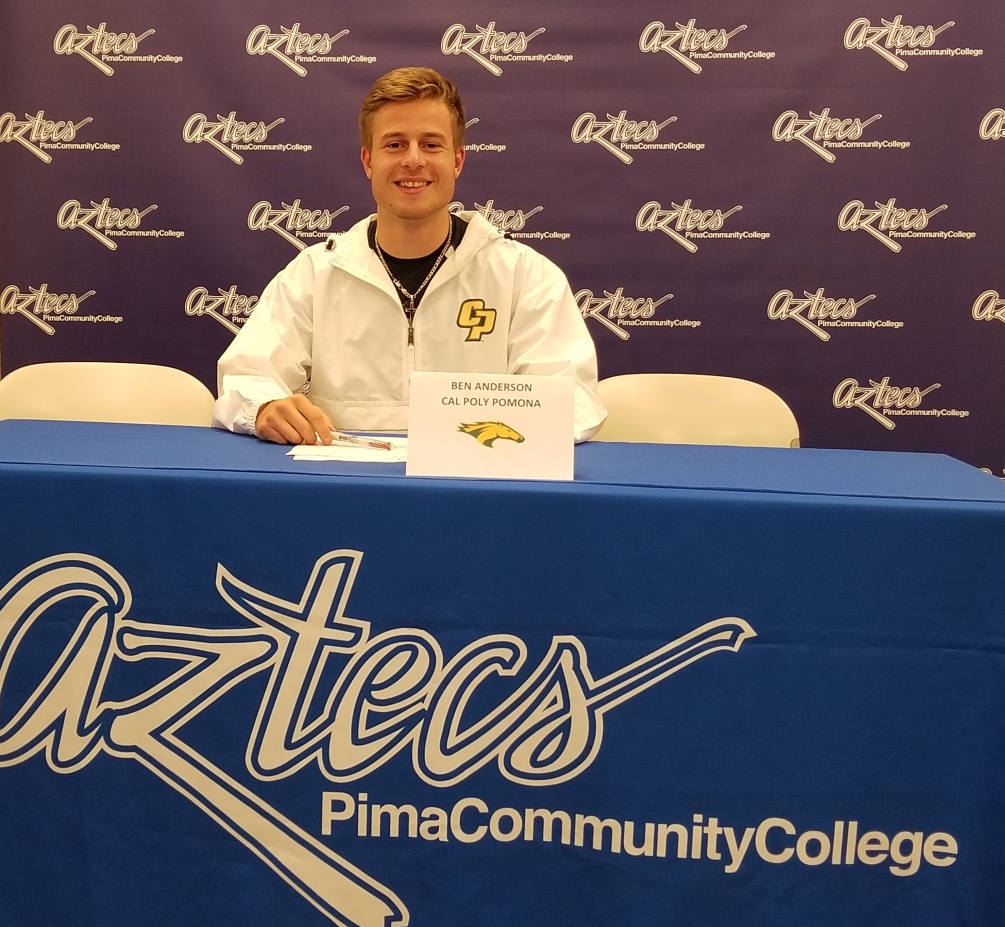 Sophomore jumper Ben Anderson (Flagstaff HS) signed his national letter of intent to Calfironia State Polytechnic University, Pomona, an NCAA Division II school in the California Collegiate Athletic Association. Photo by Raymond Suarez