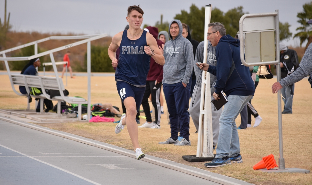 Sophomore Collin Dylla was one of four Aztecs named U.S. Track & Field and Cross Country Coaches Association NJCAA All-Americans. Dylla took home the 1,000-meter race national crown at the Indoor National Championships last week in Lubbock, TX. Photo by Ben Carbajal.