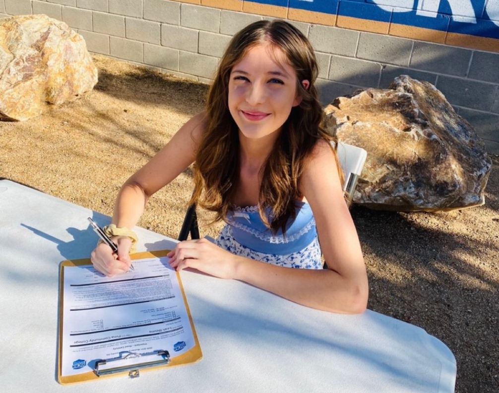 Cienega High School distance runner Leah Blevins signed to compete for the Aztecs cross country and track & field teams. She set a PR in the 3-mile race at 19 minutes, 04.0 seconds during the cross country season and a PR in the 400 meters at 1:09.64. Photo courtesy of Leah Blevins