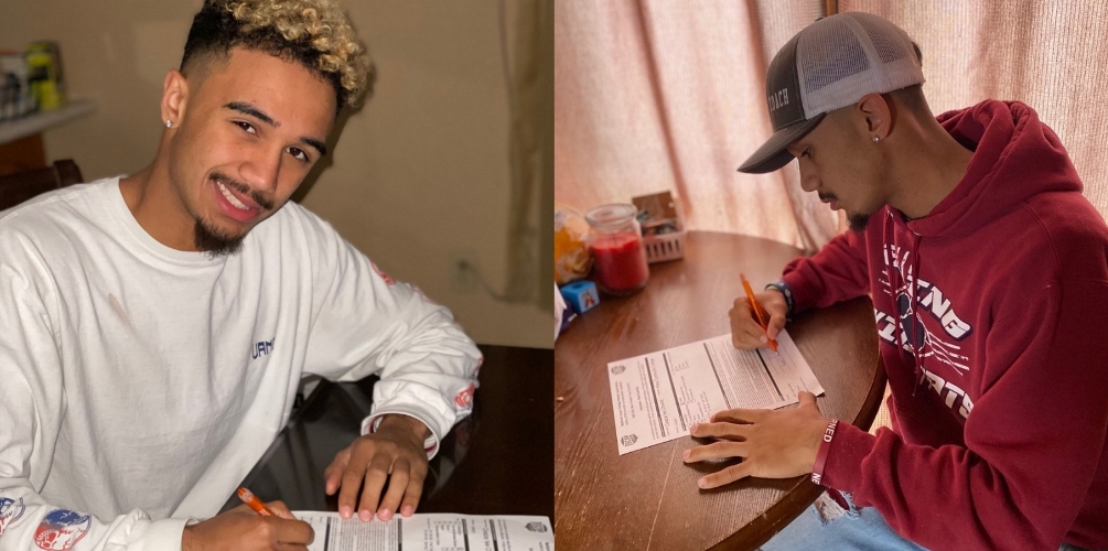 Ceazer Chavez, a sprinter from Deming High School in New Mexico, signed to compete for the Aztecs track &amp; field program starting in the 2020-21 season. He has a personal-best in the 100 meters at 10.75 seconds. He also set a PR in the 200 meters at 22.64. Photos courtesy of Ceazer Chavez