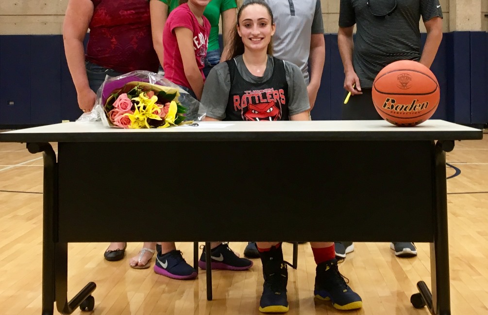 Briana Gamillo, a 6-2 post player signed to play for the Aztecs starting in the 2017-18 season. She played at Walden Grove High School and for the Tucson Rattlers club team. Photo courtesy of Chris Klassen.