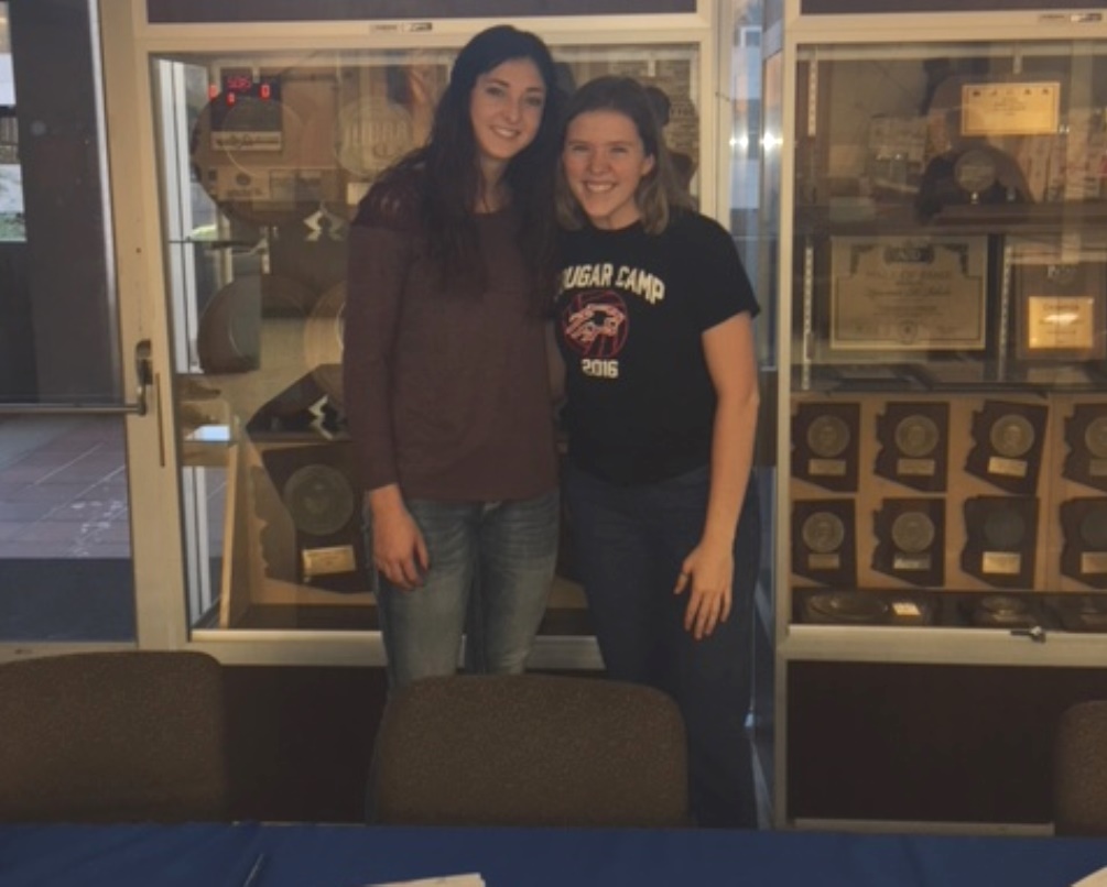 Mackenzie Welch (Willcox HS) and Madi Nash (Sahuaro HS), who both earned All-Region honors this season, signed their letters of intent to play for the Aztecs earlier this month. Photo courtesy of Dan Bithell.