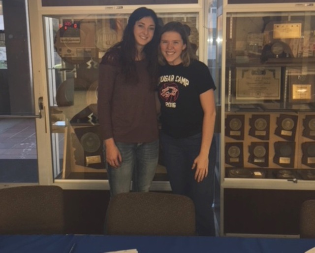 Mackenzie Welch (Willcox HS) and Madi Nash (Sahuaro HS), who both earned All-Region honors this season, signed their letters of intent to play for the Aztecs earlier this month. Photo courtesy of Dan Bithell.