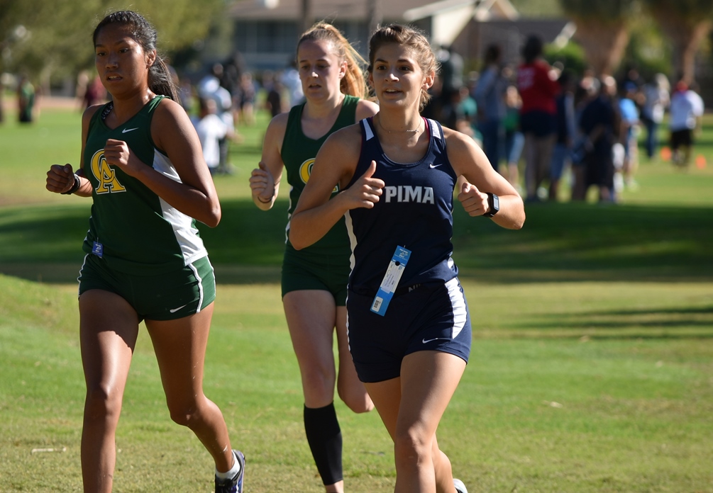 Sophomore Katherine Bruno (Canyon del Oro HS) took second place in the open race at the George Kyte Invitational in Flagstaff on Saturday. She finished with a time of 16 minutes, 38.5 seconds. Photo by Ben Carbajal