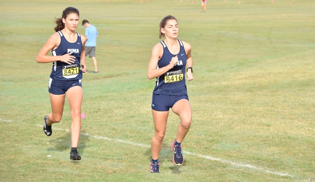 Sophomore Katherine Bruno (Canyon del Oro HS) took ninth place out of 294 competitors at the NJCAA National Championships on Saturday with a time of 19 minutes, 27.1 seconds. Freshman Mary Siml took 34th with a time of 20:32.2. Photo by Ben Carbajal