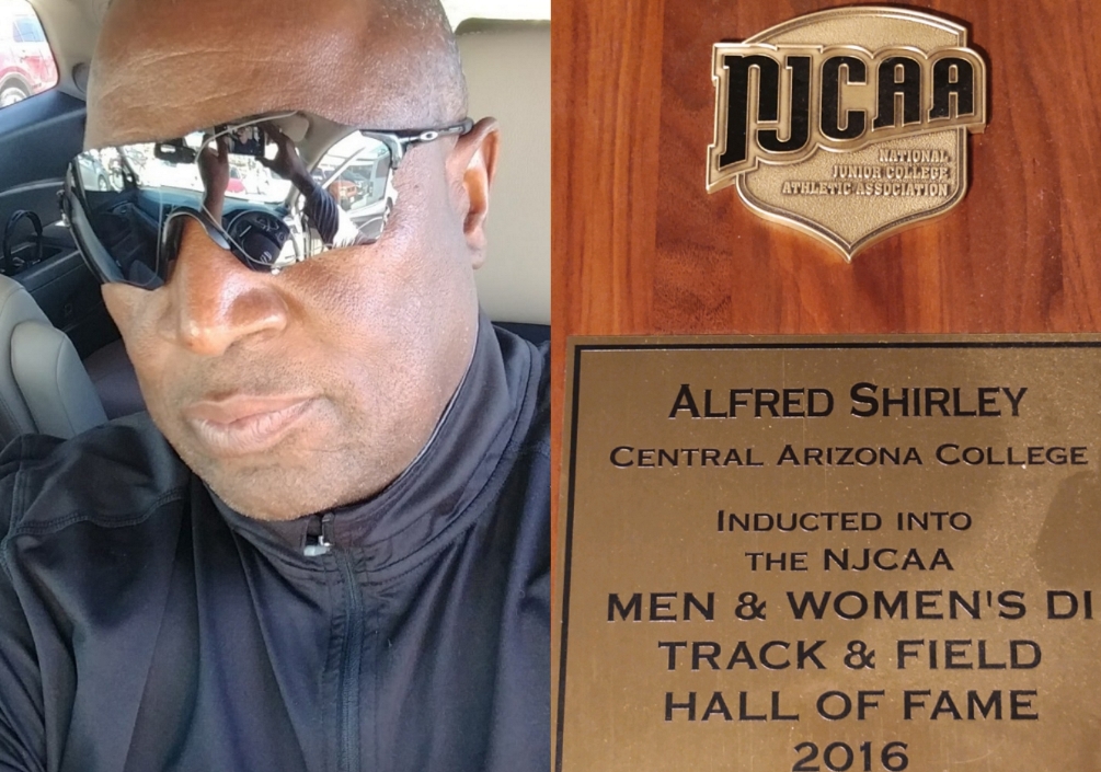 New Aztecs cross country co-head coach and track & field assistant coach Alfred Shirley was elected to the ACCAC Conference Hall of Fame on Wednesday. He coached at Central Arizona College from 1998-2013 earning 13 team national championships. He was named to the NJCAA Hall of Fame in 2016. Photos courtesy of Al Shirley