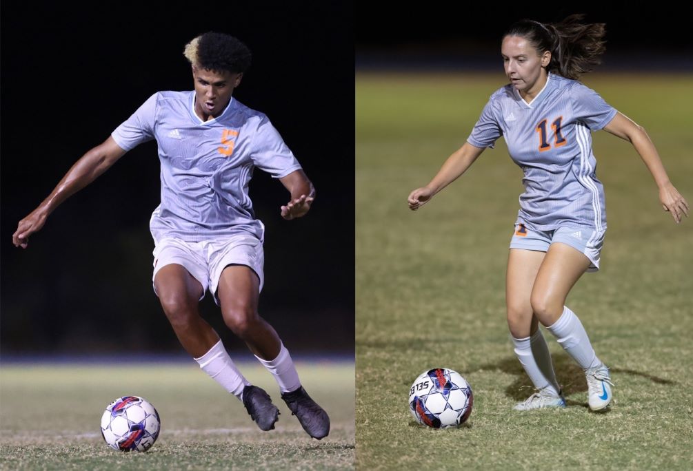 Sophomore defender D'Andre Pickett (Tucson Magnet HS) was selected Defensive Player of the NJCAA Division II Tournament. Pickett and sophomore midfielder Solaris Graves (Ironwood Ridge HS) were picked to their respected NJCAA Division II All-Tournament teams. Photos by Stephanie van Latum