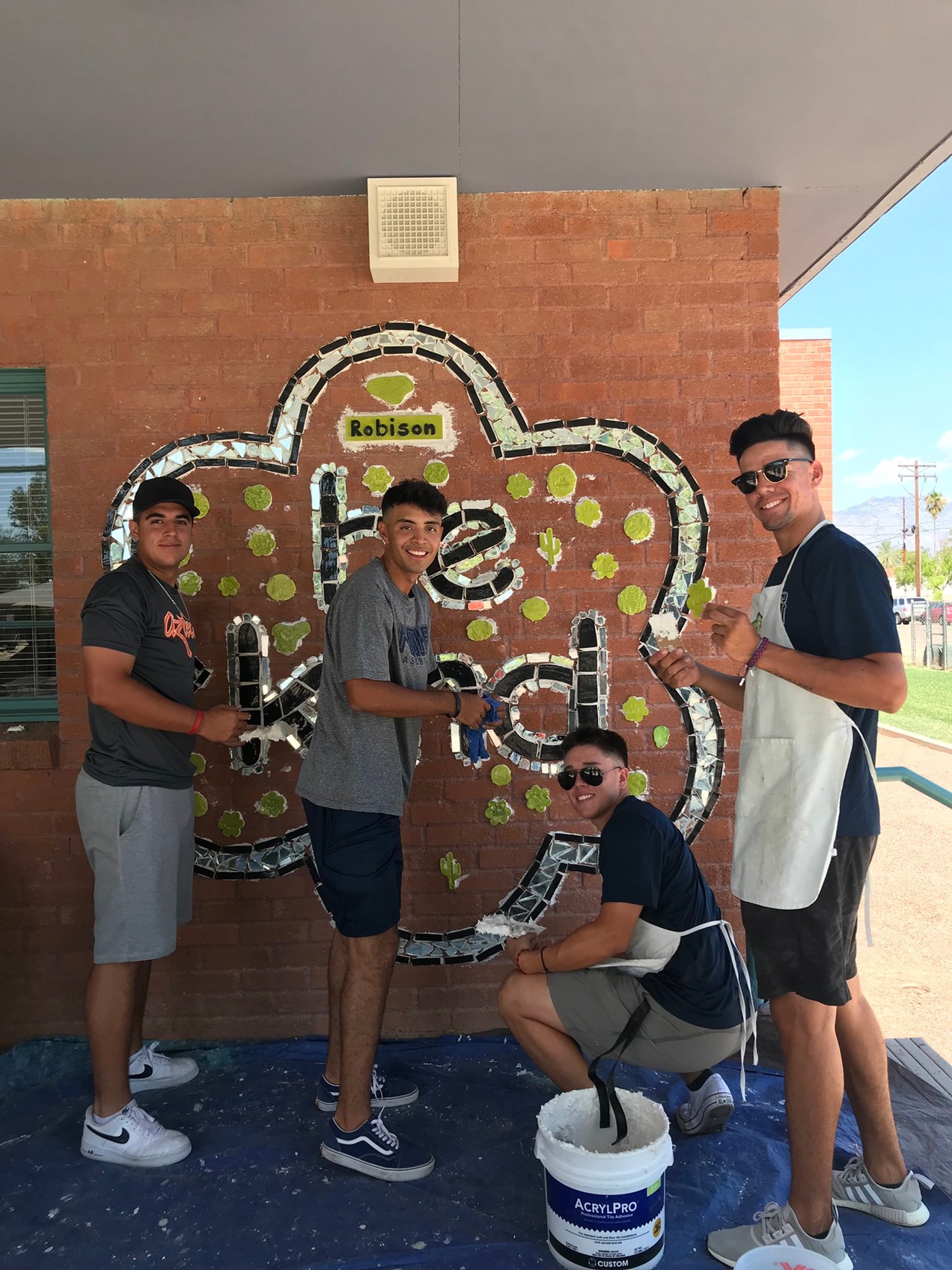 Baseball creates Be Kind mural at Robison Elementary