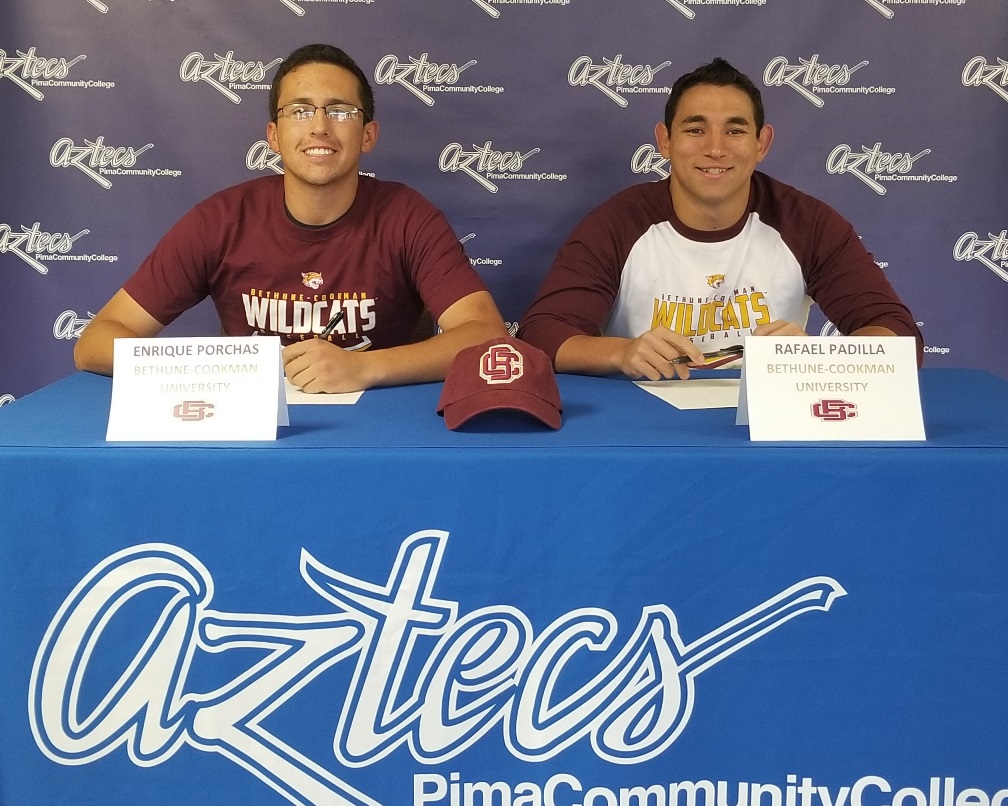 Sophomores Enrique Porchas (Kofa HS) and Rafael Padilla (Nogales HS) committed to play at Bethune-Cookman University, an NCAA Division I school out of the Mid-Eastern Athletic Conference in Daytona Beach, FL. Photo by Raymond Suarez