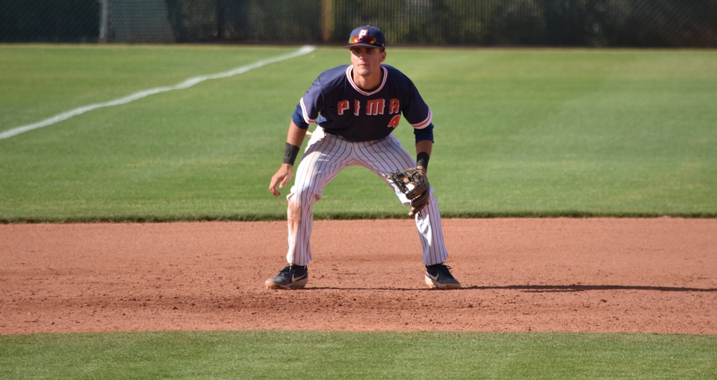 Freshman Cole Cummings was unstoppable at the plate as he went 5 for 7 with 10 RBIs, four runs, three triples, three walks and a home run on the day. The Aztecs won their eighth straight game as they swept Eastern Arizona College. The Aztecs are 34-14 overall and 20-11 in ACCAC conference play. Photo by Ben Carbajal