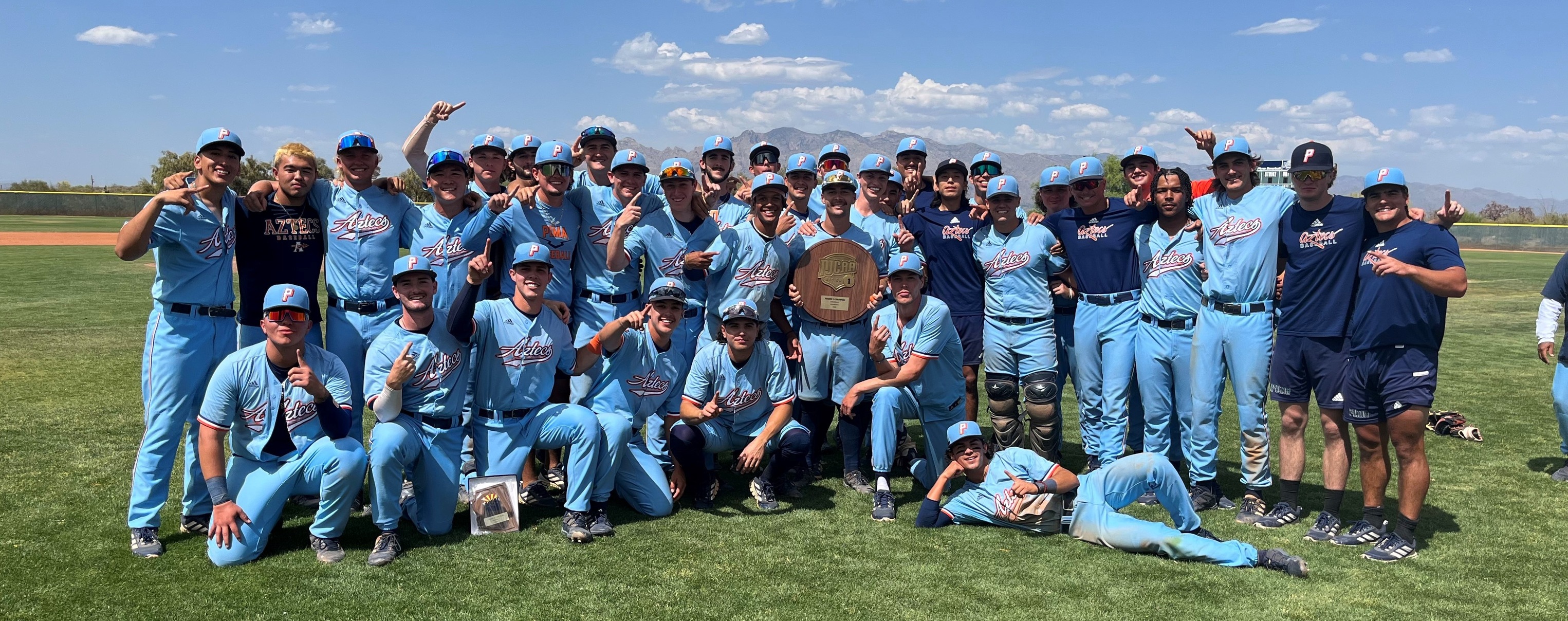 The Aztecs baseball team will open the NJCAA West District Tournament on Thursday against McCook Community College (NE) at 3:00 p.m. (1:00 p.m. Tucson time). The double elimination tournament will be from Thursday to Saturday at Christenson Field in Beatrice, NE. Photo by Raymond Suarez