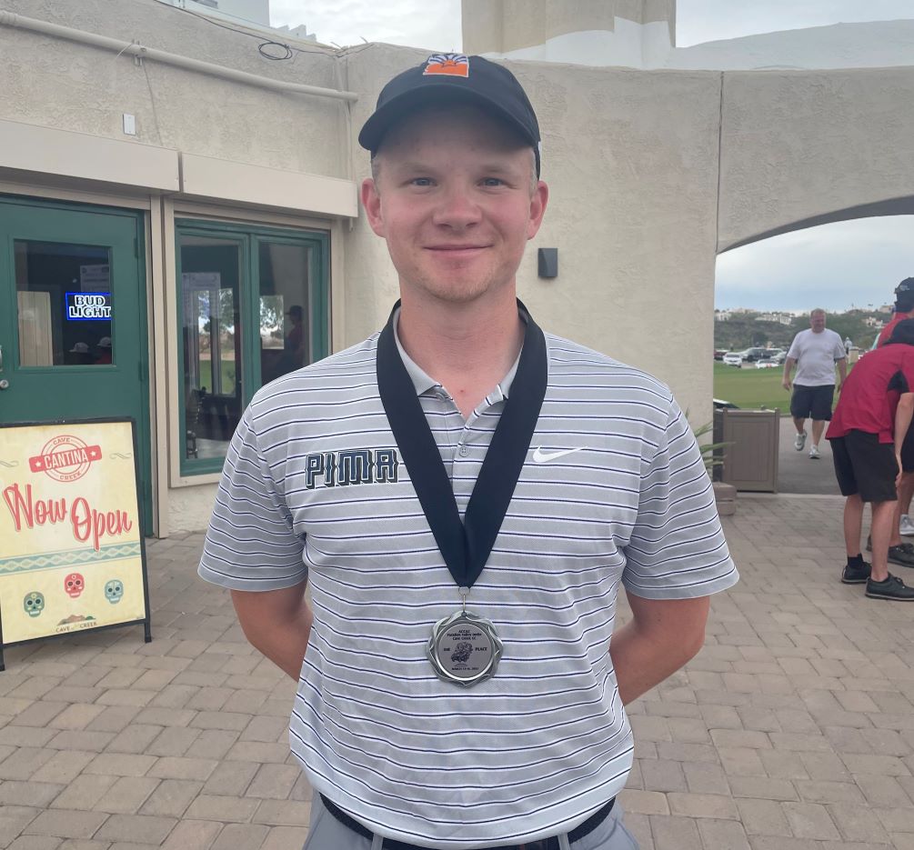 Freshman Herman Holst finished tied for second place in the final individual standing as he shot a 4-under par 140 (69-71). He finished 3-strokes back from the leader. The No. 5 ranked Aztecs men's golf team finished tied for third place with a team score of 582 (290-292). Photo courtesy of Marcus Smith