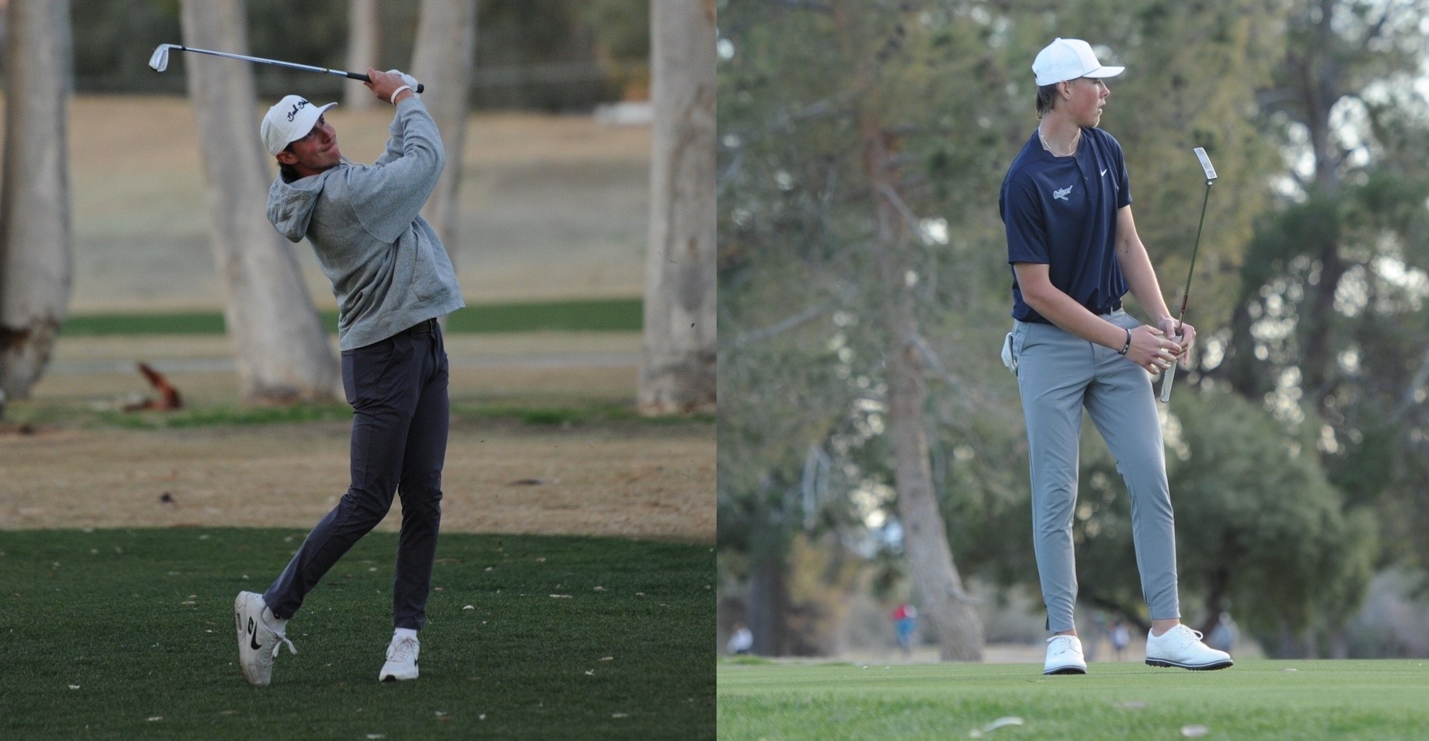 Sophomore Jay Shero, competing as an individual, claimed the Pima Invitational title after he shot a 6-under 138 (70-68) at the Randolph North Golf Course. Sophomore Max Krueger (Salpointe Catholic HS) tied for second place with a score of 141 (71-70). Photos by Ray Suarez