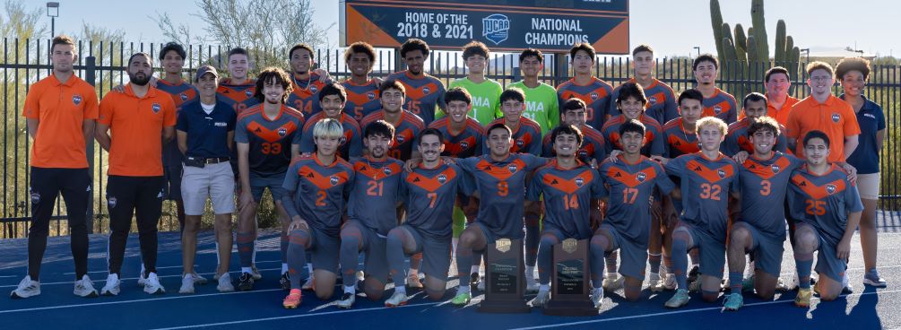 The (1) Aztecs Men's Soccer team fell in the NJCAA Division II National Semifinals to (5) Northeast Community College 2-2 (Hawks win 5-4 in penalty kicks). The Aztecs closed out the 2024 season with a 20-1-1 overall record (most wins in a season since 2018). They were 10-0 at the West Campus Aztec Field, produced a 13-game winning streak, were Co-ACCAC Conference Champions and won their first Region I, Division II title since 2020-21. Photo by Stephanie van Latum