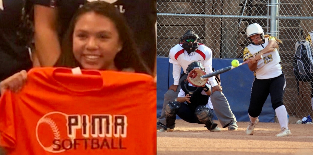 Angela Monique "Mo" Montes, a RHP/Infielder from Cibola High School in Albuquerque, NM, signed to play for the Aztecs softball program. She is considered another duel threat at the plate and the mound along with fellow New Mexico natives Andrica Gomez and Lorisa Martinez. Photos courtesy of Gerrardo and Blanca Montes