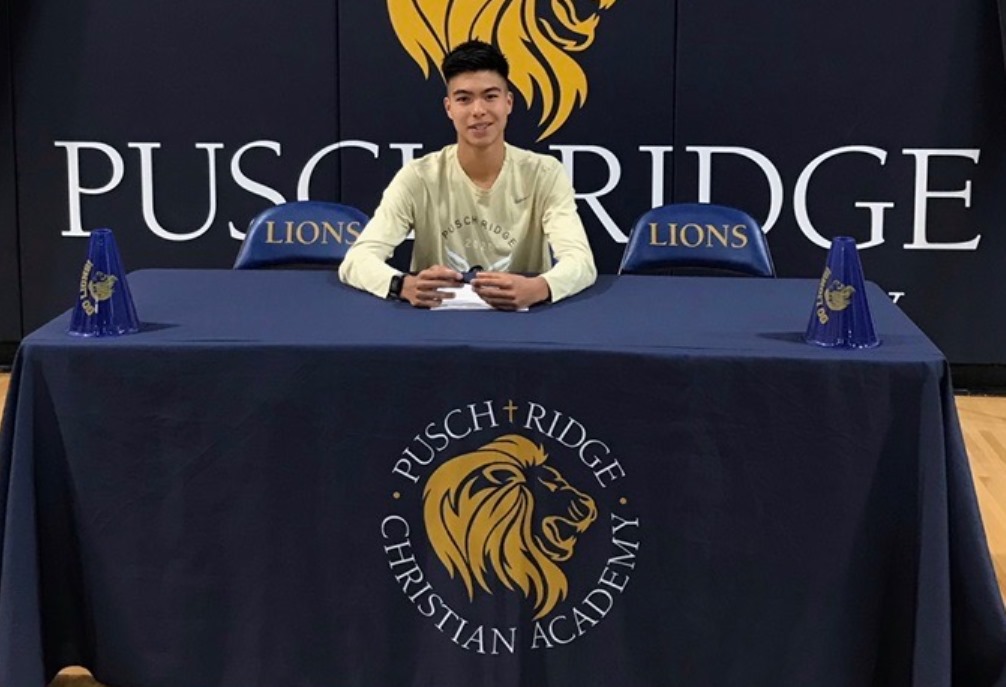 Pusch Ridge High School cross country runner and track & field competitior Emmanuel Corrales signed his letter of intent to Pima Community College. He set personal-records in the 3-mile (16:02.3), 5,000 meters (16:52.7) and 800 meters (2:13.53) this season. Photo courtesy of Emmanuel Corral