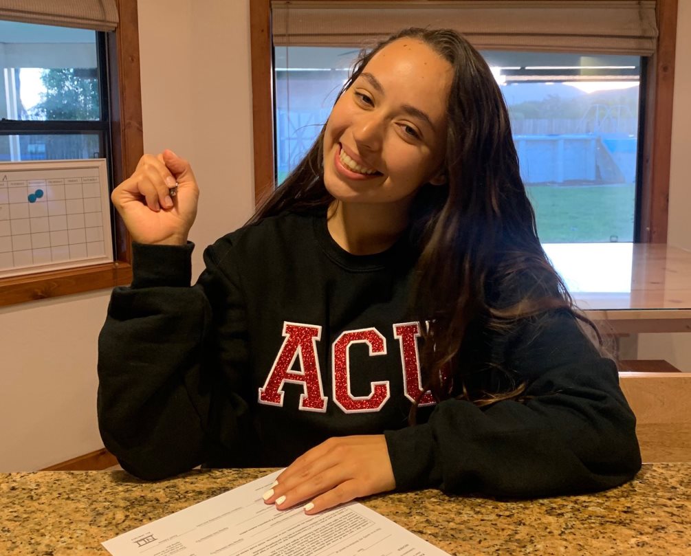 RyLeigh Long, a guard, signed her letter of intent to play at Arizona Christian University, an NAIA school in Glendale, AZ. she played for Pima from 2017-2019 and helped the Aztecs earned fifth place at the 2019 NJCAA Division II National Tournament. Photo courtesy of RyLeigh Long