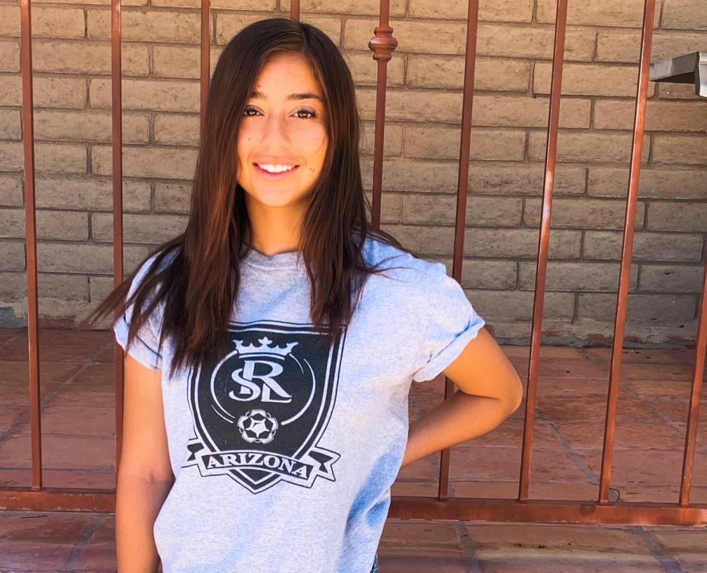 Dulcenella Yebra, a midfielder from Tucson Magnet High School, will join the Aztecs women's soccer program starting in the 2020 season. She was named first team 5A-6A Conference by AllSportsTucson.com. She played and started in all 17 games for the Badgers with 22 assists and five goals scored. Photo courtesy of Dulcenella Yebra