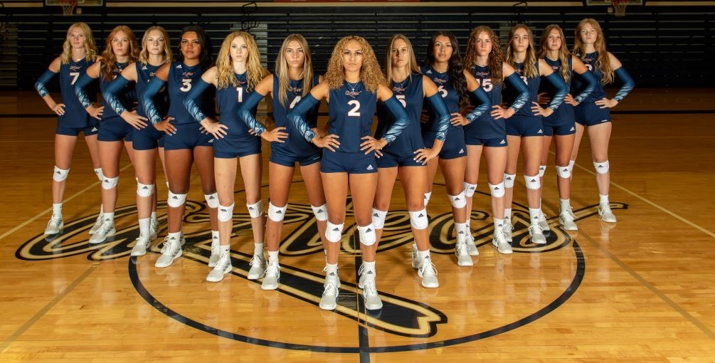 The Aztecs volleyball team closed out the 2023 season on Friday after falling to Glendale Community College in an elimination game at the NJCAA Region I, Division II Tournament. The Aztecs fell in four sets 20-25, 25-23, 25-18, 25-19. Pima finished with a 12-18 overall record and were 8-8 in ACCAC conference play. Photo by Brian Halbach.