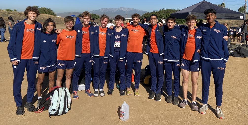 The Aztecs Men's Cross Country Team competed at the Highlander Invitational. Four Aztecs set new season PRs in the 8K race as they finished in 15th place with a total of 413 team points. Photo courtesy of Mark Bennett